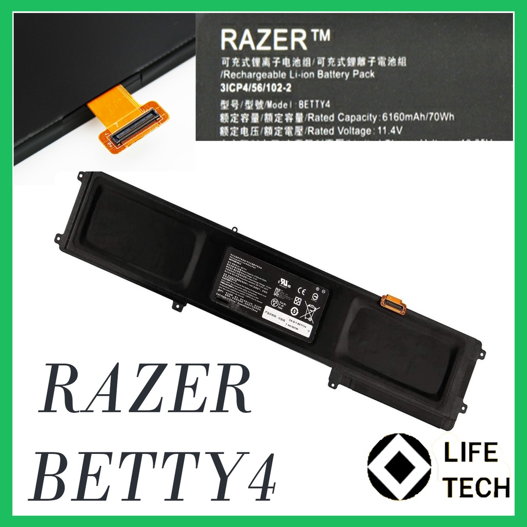 Baterai Laptop RAZER Blade 2016 14 V2 BETTY4 RZ09-0195 RZ09-0165 RZ09-01953E72 RZ09-01953E71 RZ09-01952E31