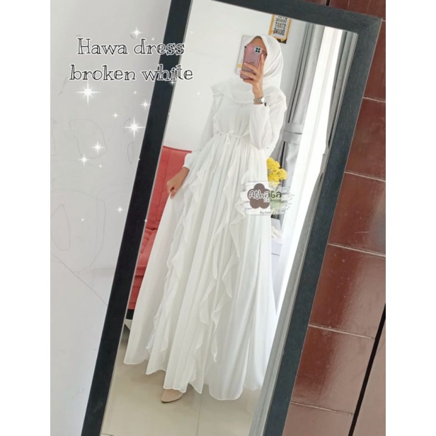 Gamis Ceruty Babydoll Hawa maxi ORI Athatha berlabel