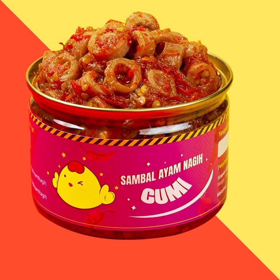 

[PRODUK T9BYQ] SAMBAL NAGIH - Sambal Cumi Asin Toples enak banget Q9V