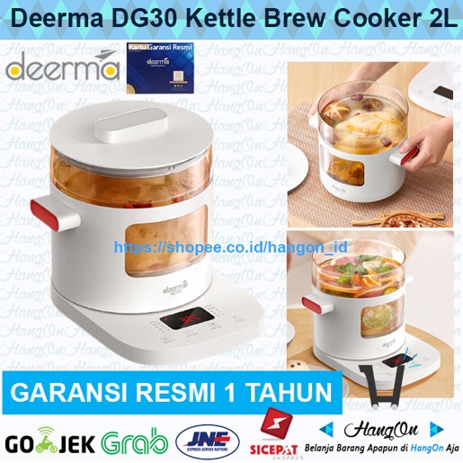 Deerma DG30 Kettle LED Smart Screen 2L Brew Cooker Master Panci Elektrik Steam Kukus Rebus Serbaguna