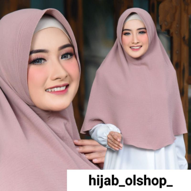 HIJAB BERGO PET POLOS CRINGKLE AIRFOLW (SIZE L) / HIJAB PET SIMPLE CRINGKLE AIRFOLOW