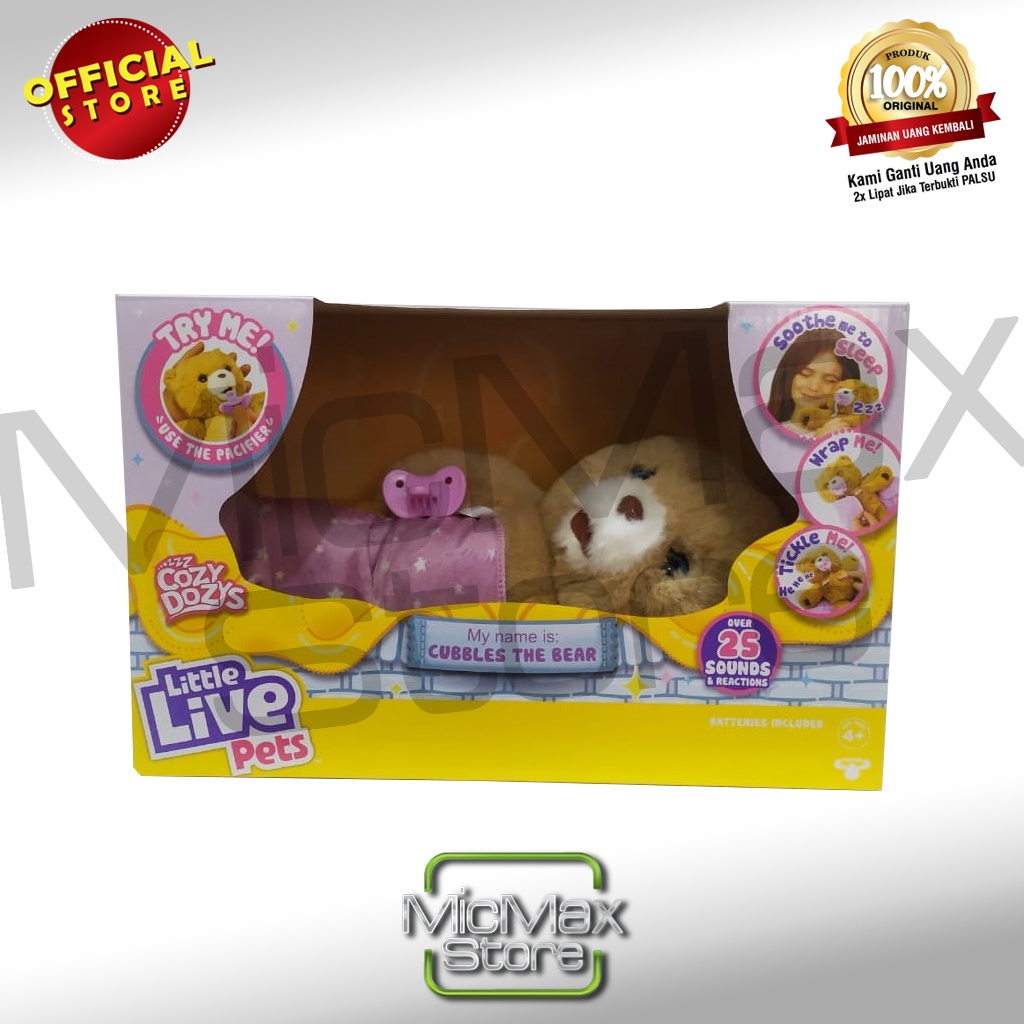 Little Live Pets Cozy Dozy Cubbles The Bear Ori Boneka Teddy MS26333