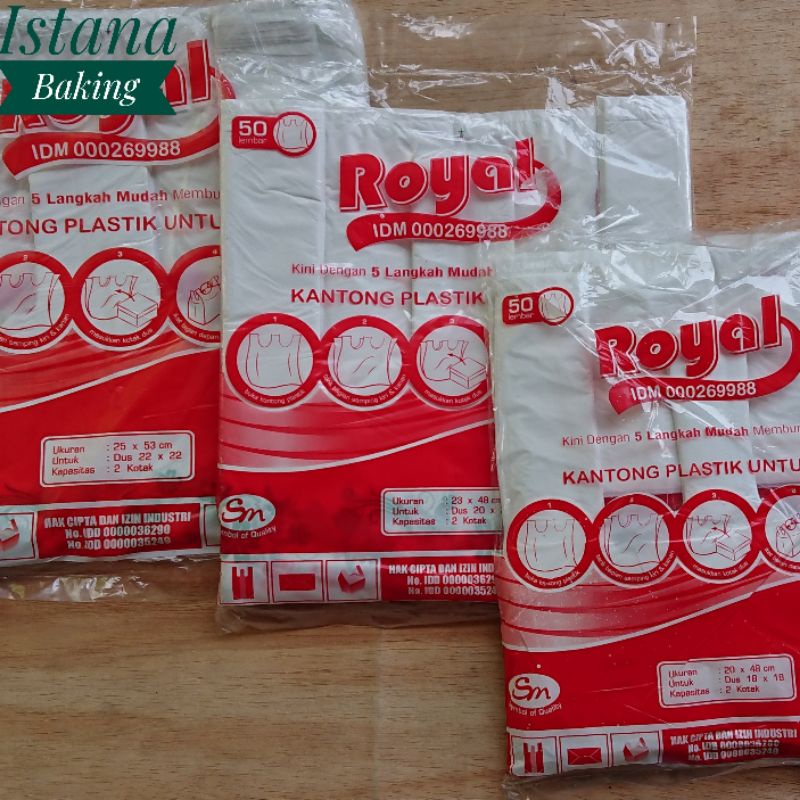 Kantong Plastik Kresek Merk Royal Aneka Size Termurah Terlaris Tebal