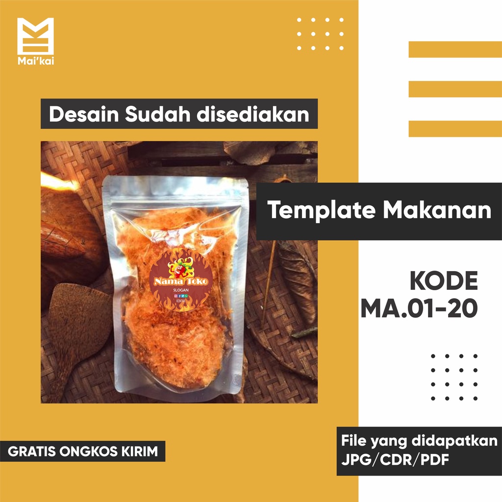 Template Desain UMKM/ Jasa desain stiker makanan