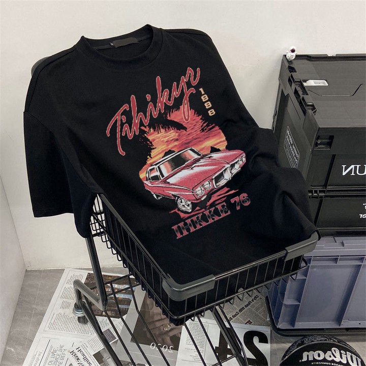 RDGF official shop  kemeja leher bulat kaos murah kaos cotton kaos kekinian atasan kaos kaos hitam oversize PRIA &amp; WANITA (UNISEX