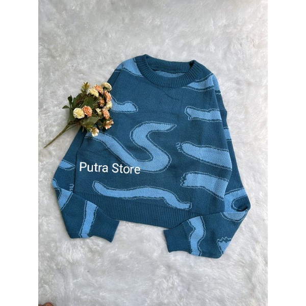 TANTRI SWEATER RAJUT MOTIF ICE CREAM PREMIUM