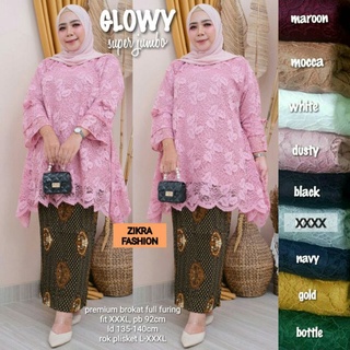 Setelan Kebaya TUNIK Modern Hijab Remaja Style Modis Cantik brukatkebaya pesta Kebaya Modernsetelan pakaian baju wanita/ kebaya batik/kebaya tradisional/kebaya wisuda/kebaya keluarga/kebaya brukat furing higt quality Terbaru