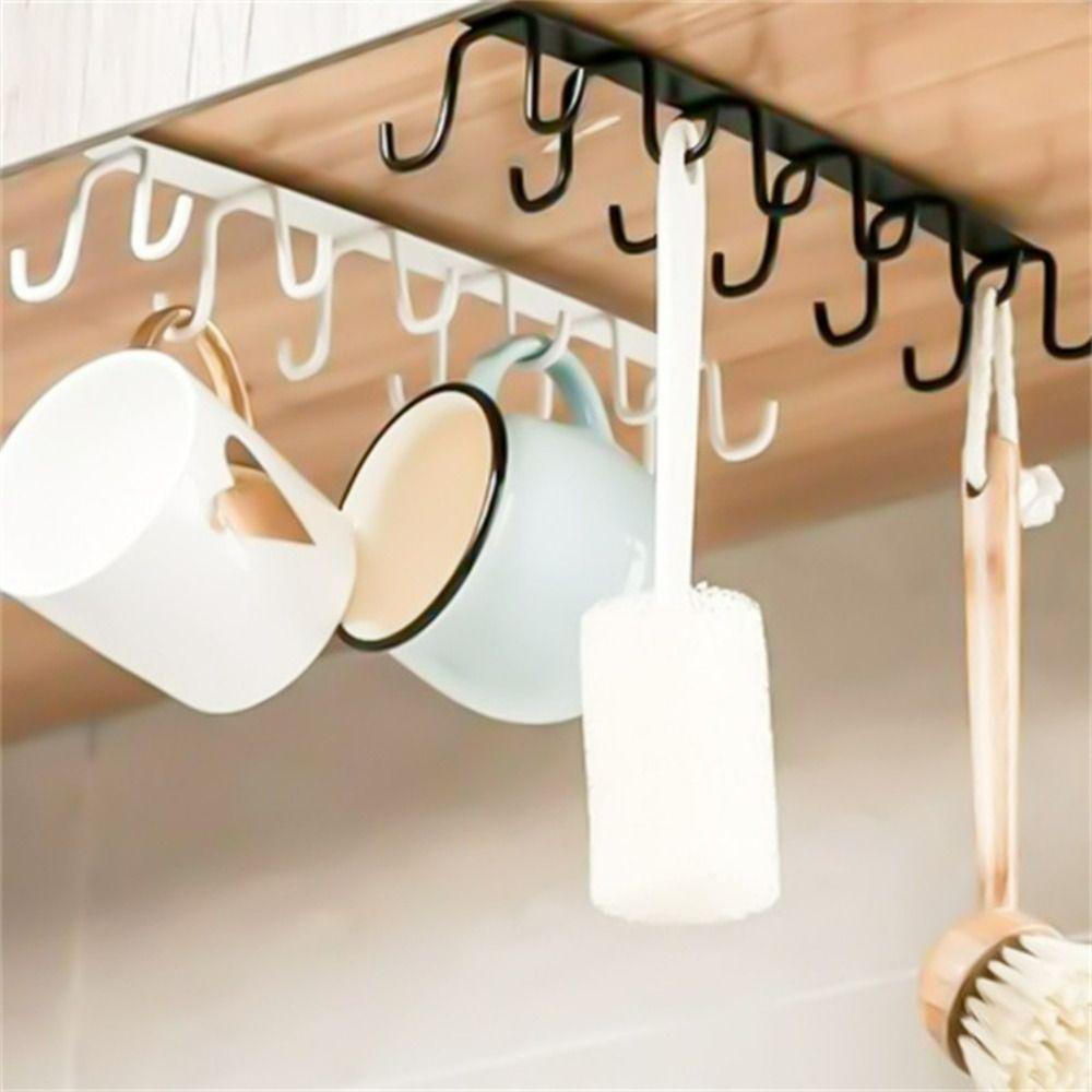 [Elegan] Hook Kreatif Besi Rumah Tangga Mug Cangkir Gantungan Lemari Untuk Kamar Mandi Cangkir Holder