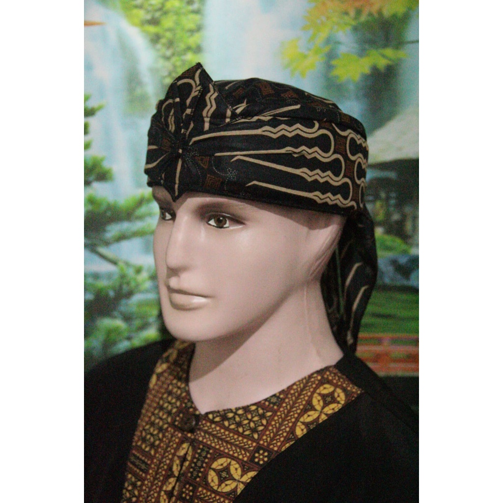 blangkon iket sunda jawa mahkuta wangsa totopong tradiSional sunda jawa dll model atas full tutup (COKLAT)
