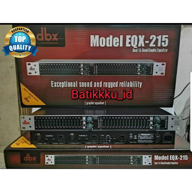 EQUALIZER DBX EQX 215 PLUS SUBWOOFER OUTPUT DBX EQX215 + SUBWOOFER