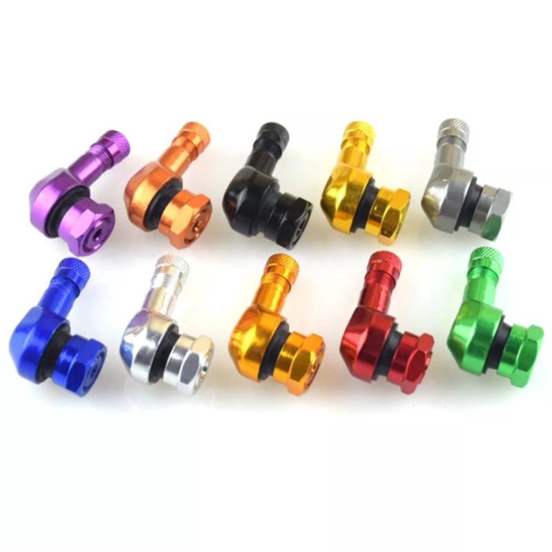 Pentil Ban Tubeless Motor Bengkok CNC Alloy Pentil Tubles Miring