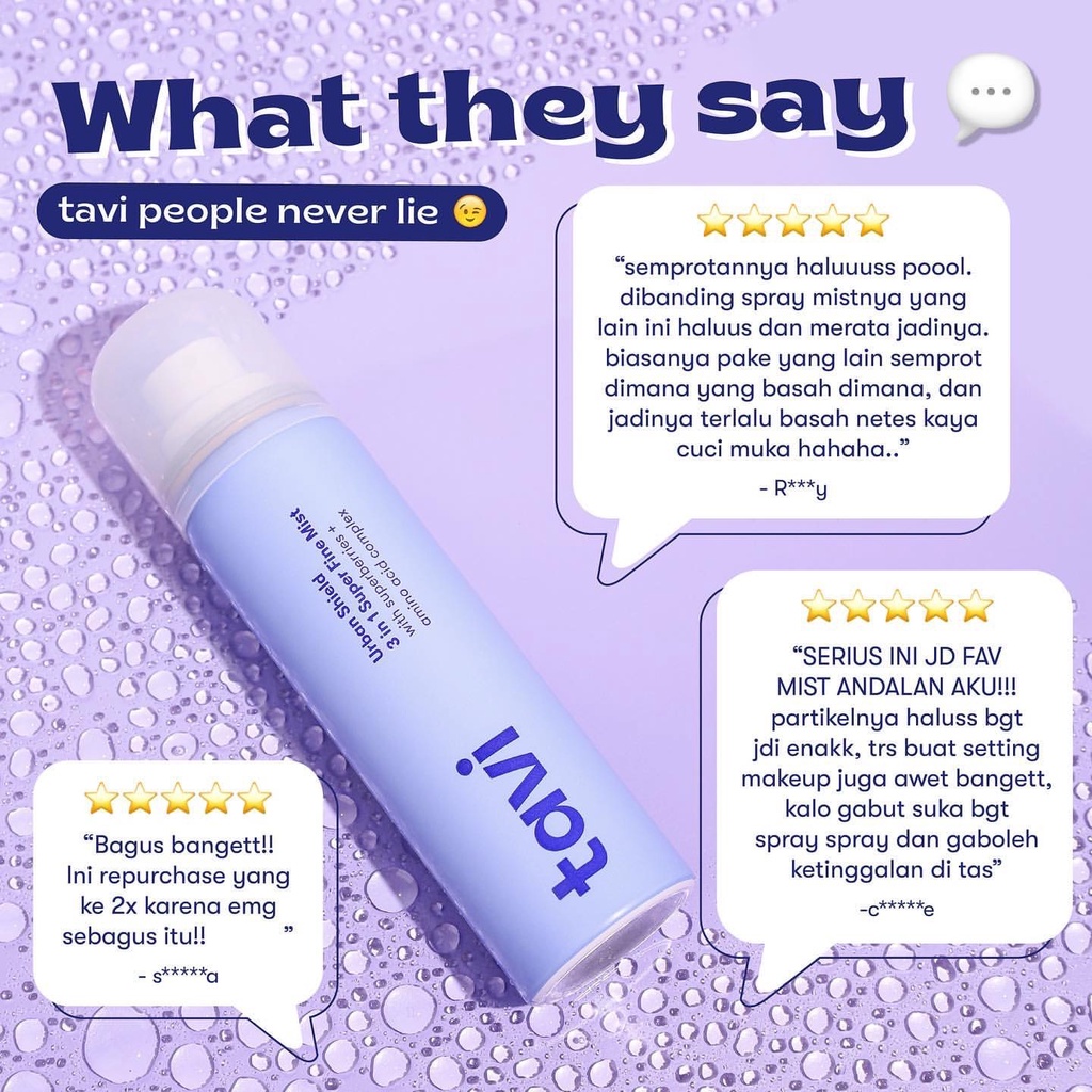 TAVI Urban Shield 3 in 1 Super Fine Mist Indonesia / Pelembab Wajah 90ml / With Superberries + Amino Acid Complex / Melindungi Menghidrasi Melembabkan Hydrating Moisturizer / Spray Base Makeup Prime Base / Skincare Face Care Treatment Perawatan Kulit