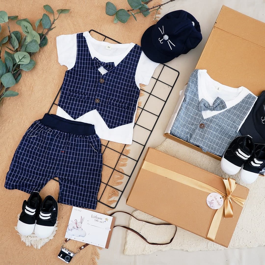 LIO036 Boys Hello Baby Hampers 0-12 months/ Hampers bayi newborn/ Kado bayi/ baby boys gift set
