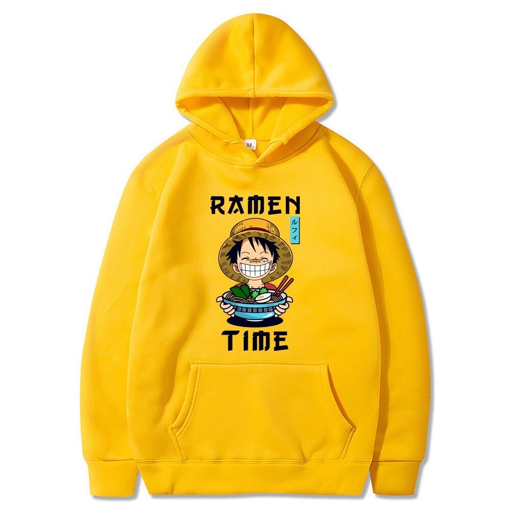 RAMEN TIME ONE PIECE Jumper Hoodie II  Sweater Hoodie Trendy II Sweter Oblong Topi Sz M - XL ( Pria &amp; Wanita / Anak &amp; Dewasa )