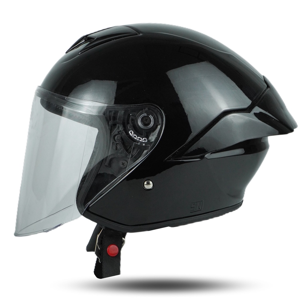 Jual Jitsu Helm Half Face JS1 Series Warna Abu Gloss Solid Premium