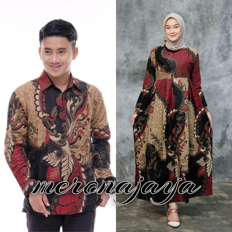 TERBARU - Baju Batik Couple Meronajaya Set Couple Keluarga Ayah Ibu dan anaknya