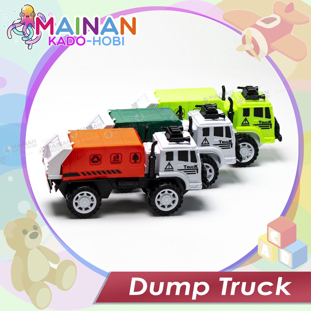 MAINAN ANAK MINIATUR MOBIL SAMPAH DUMP TRUCK CONSTRUCTION