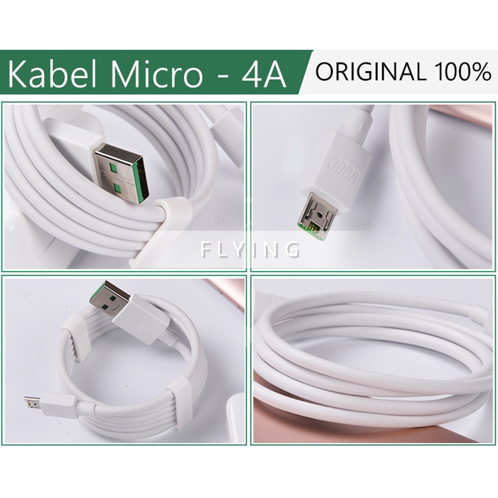 OPPO KABEL DATA CABLE Original 100% MIcro/Type-c VOOC 4A 5A 6.5A