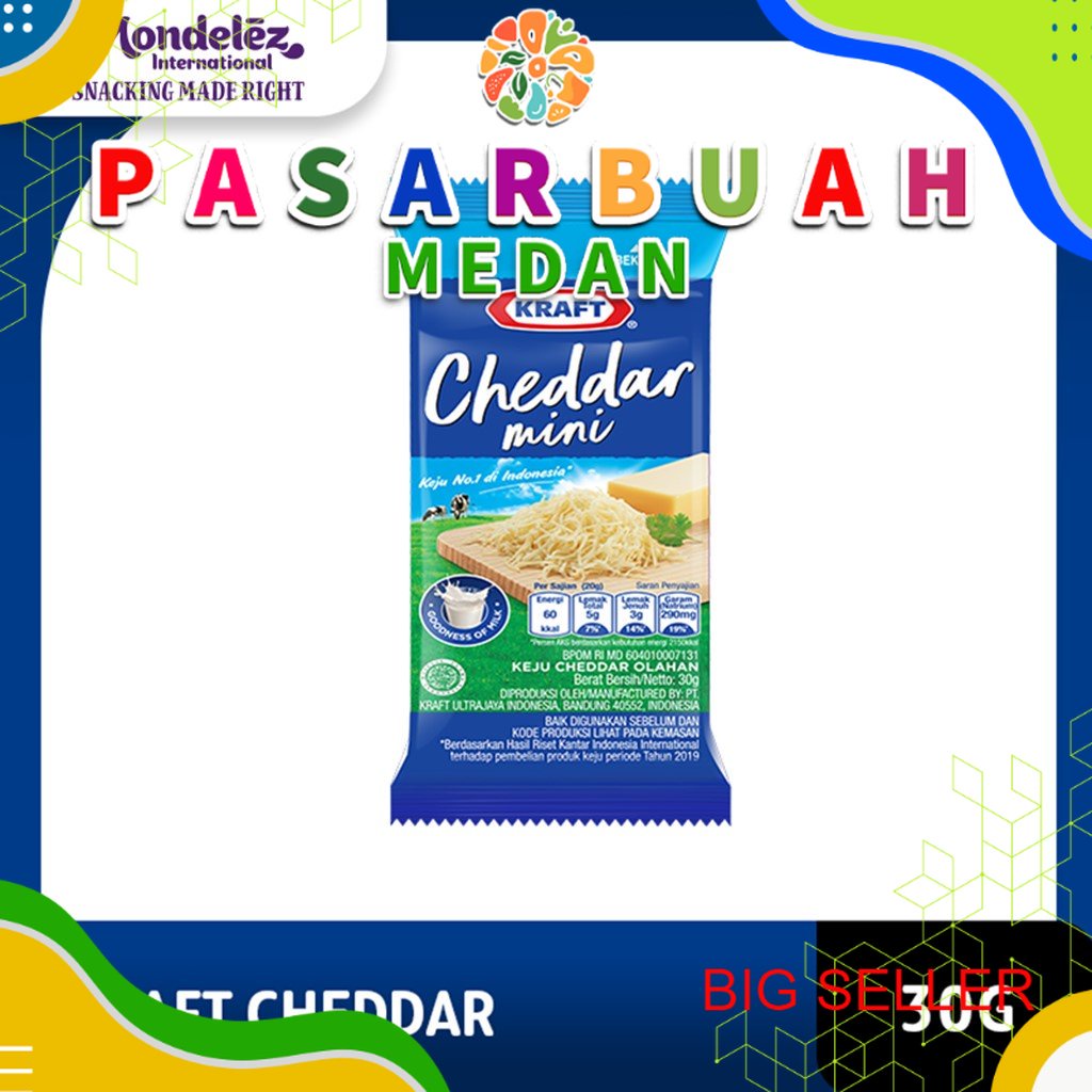 

Kraft Keju Cheddar Regular 30g, kemasan kecil untuk memasak kue dan burger | PASAR BUAH MEDAN