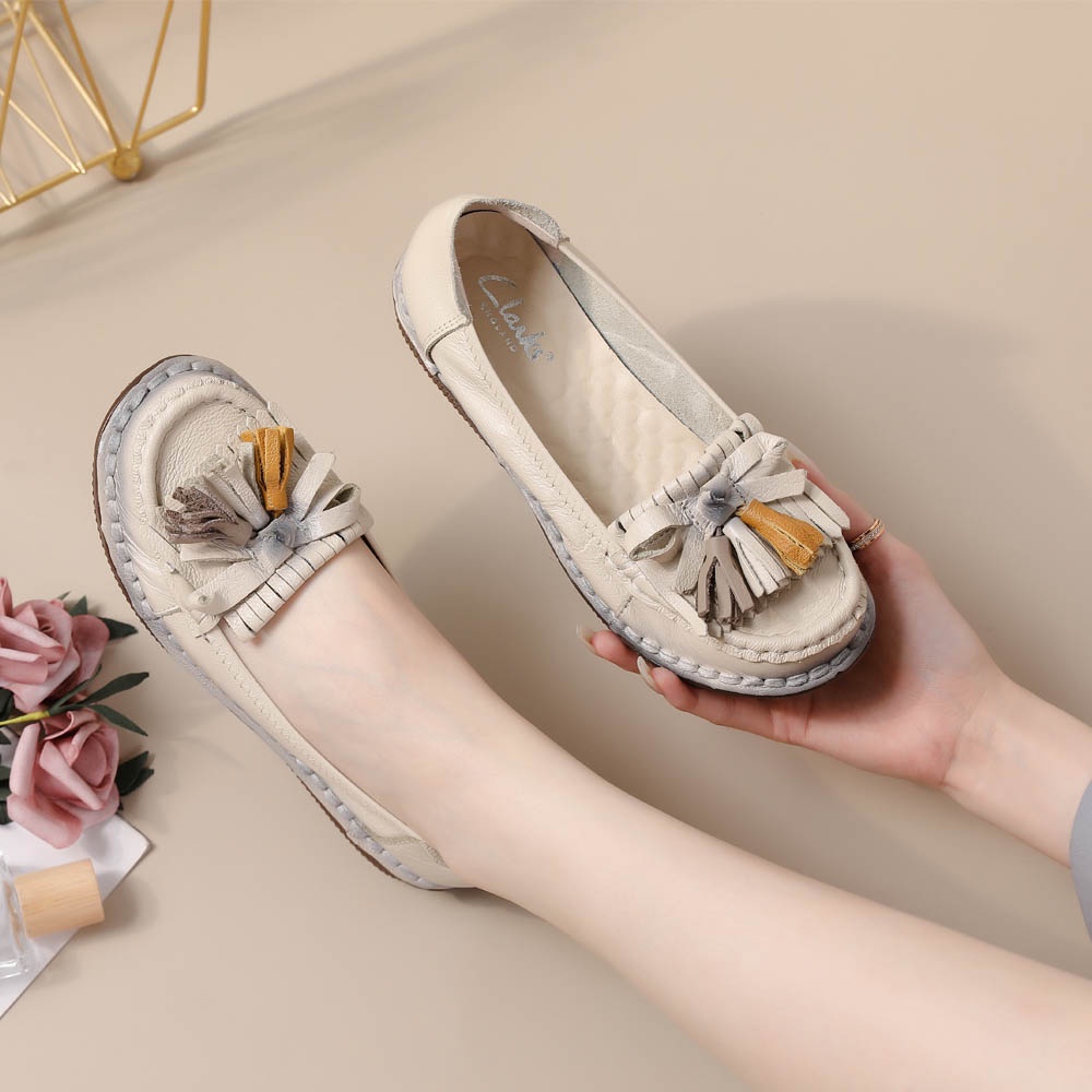 Clarks Sepatu new pita woman  flat wanita kulit asli Sepatu Wanita  melati