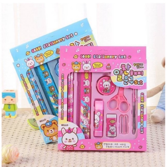 

Set Alat Tulis Korea 10in1 / Stationery Set / Paket Alat Tulis Anak
