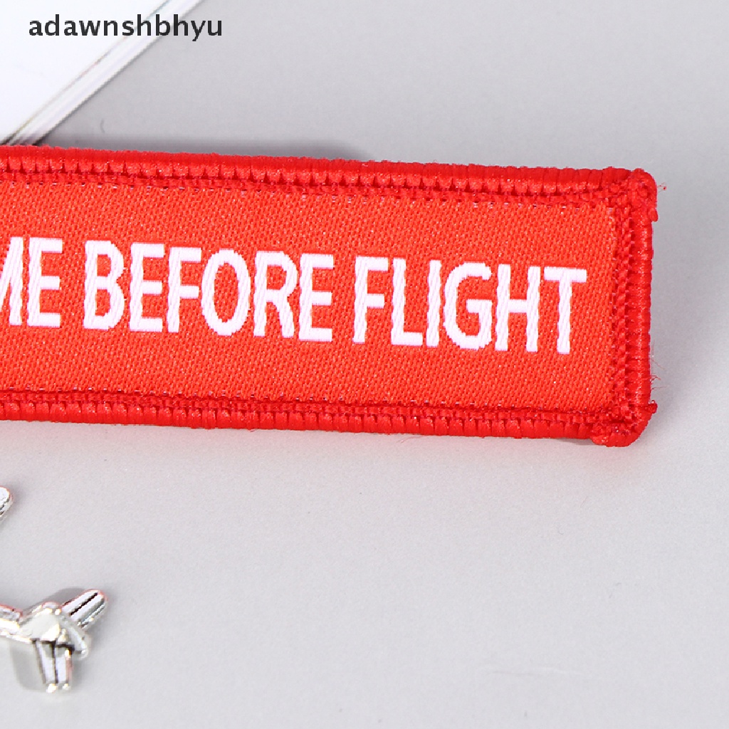 Set Gantungan Kunci Penerbangan adawnshbhyu kiss before flight crew drive safe Plane metal carving ID