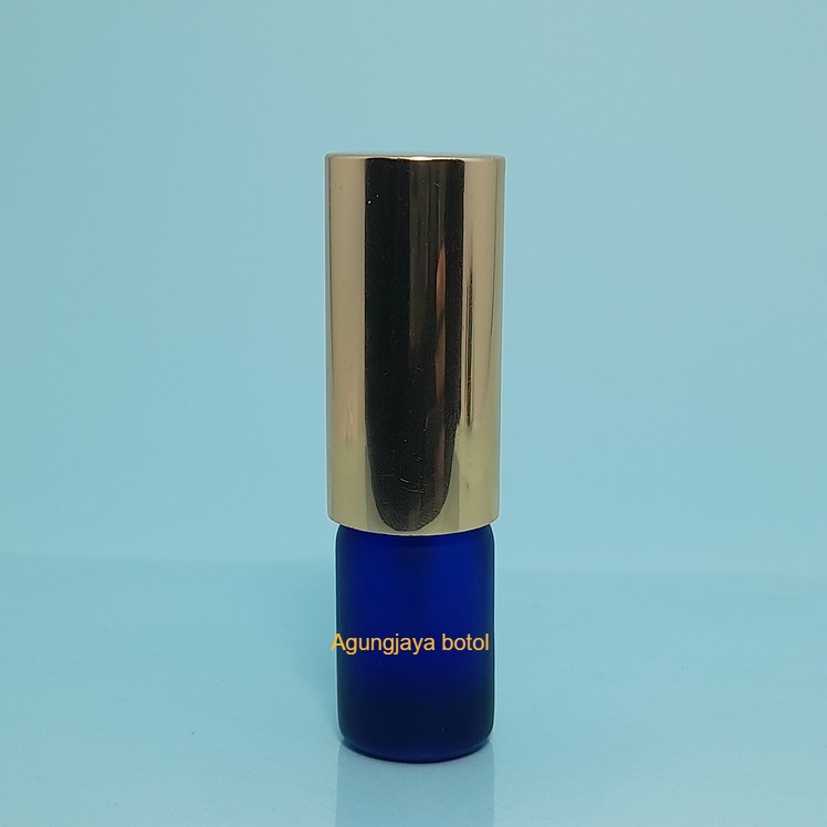 Botol Kaca Kosmetik 5 ml Br Biru Frossted / Botol Kaca Pumptreatment / Botol Serum Kaca BR / Botol E