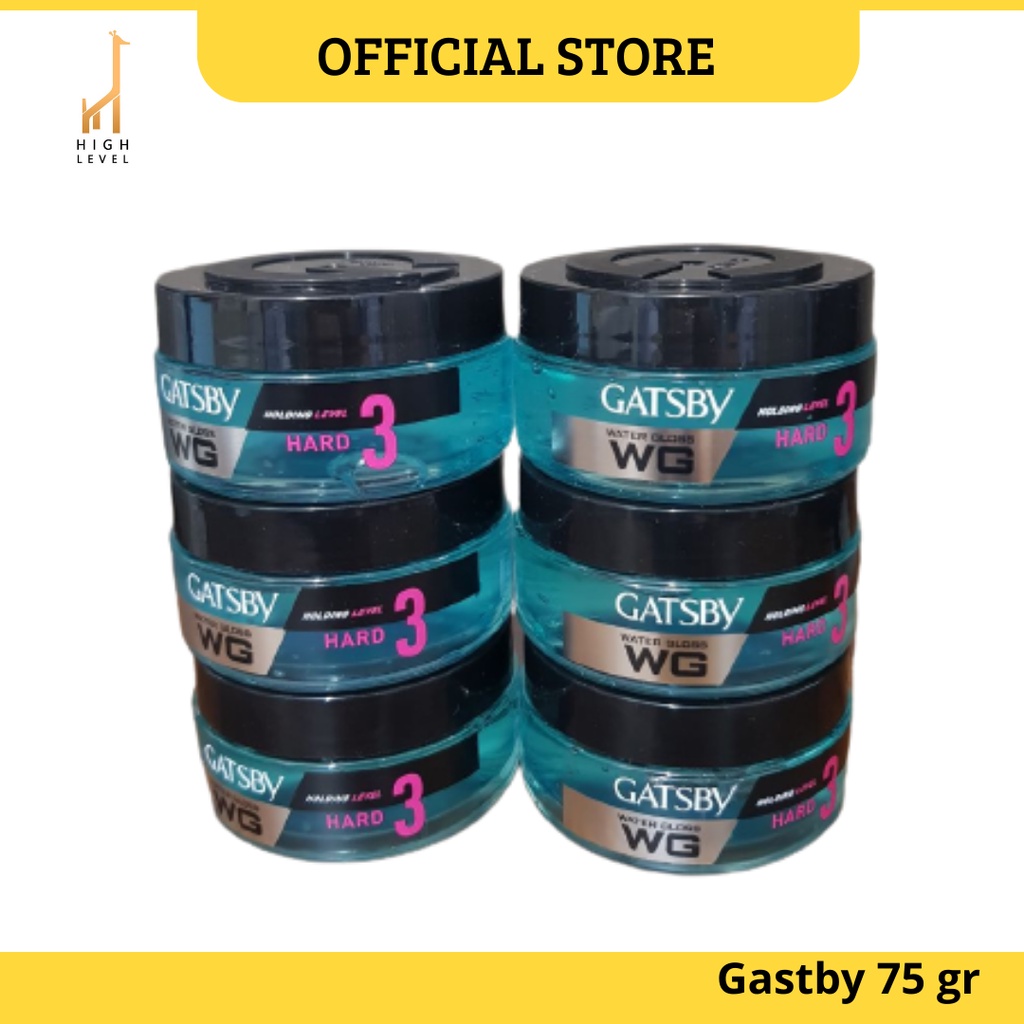 Minyak Rambut Pria Gatsby Water Gloss Hard Biru 75 gr