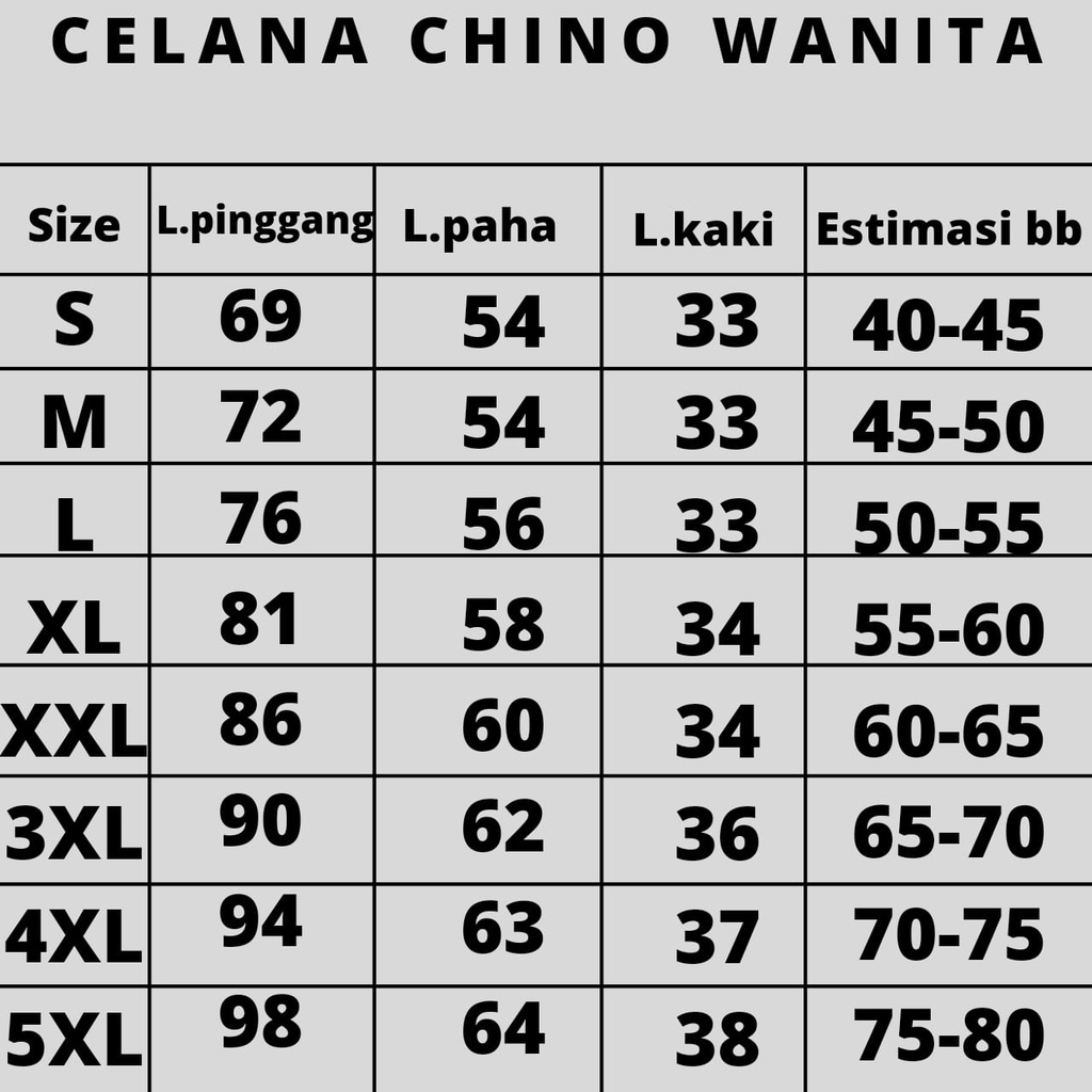 CELANA CHINO WANITA / CELANA KERJA WANITA /CELANA KAIN /CELANA BAHAN WANITA / CELANA KANTOR FORMAL HITAM GREY NAVY CREM PREMIUM