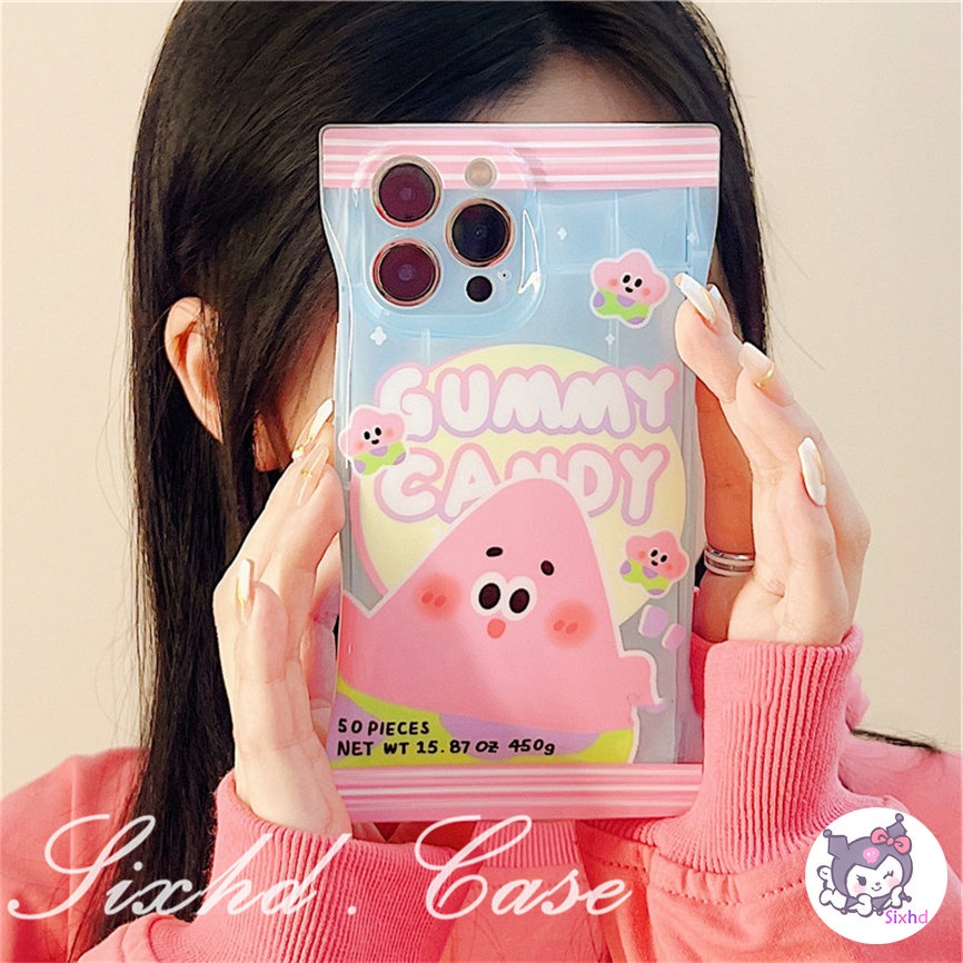 Realme C55 C35 C31 C30 C25 C25Y C21Y C25s C15 C12 C11 C21 C20 C3 9Pro+ 9i 8i 7i 6i 5i Narzo 50i 50A Prime Candy Snack Bag Case Cartoon Spongebob Phone Case Soft Cover