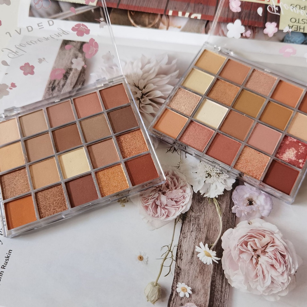 DIKALU Eyeshadow 20 Warna Glitter Matte Kombinasi Tahan Lama JADED-8