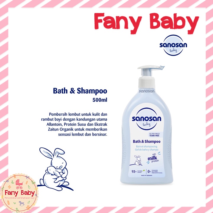 SANOSAN BABY BATH &amp; SHAMPOO 500ML