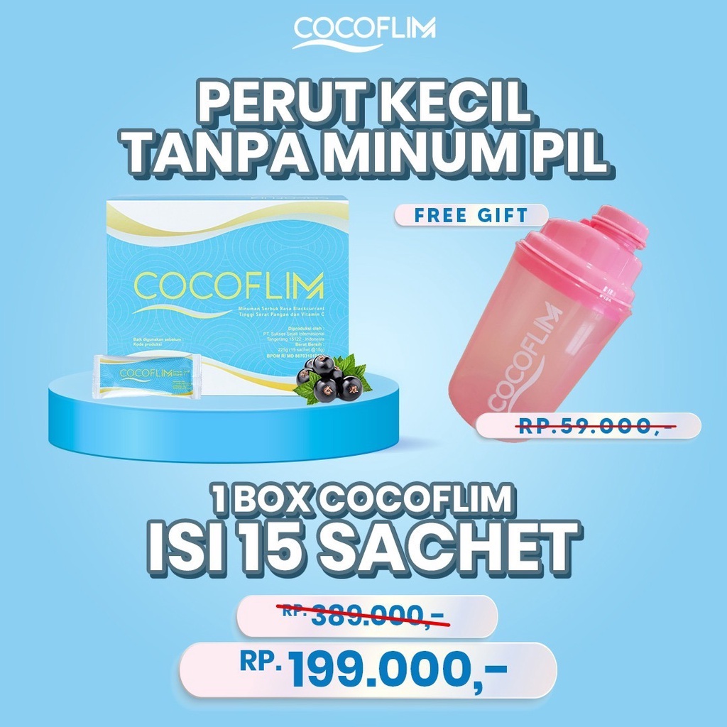 Cocoflim Fiber 1 Box Minuman Kesehatan Detox &amp; Diet isi 15 Sachets/1 Pouch ( 7 sachet )/isi 3 Sachet