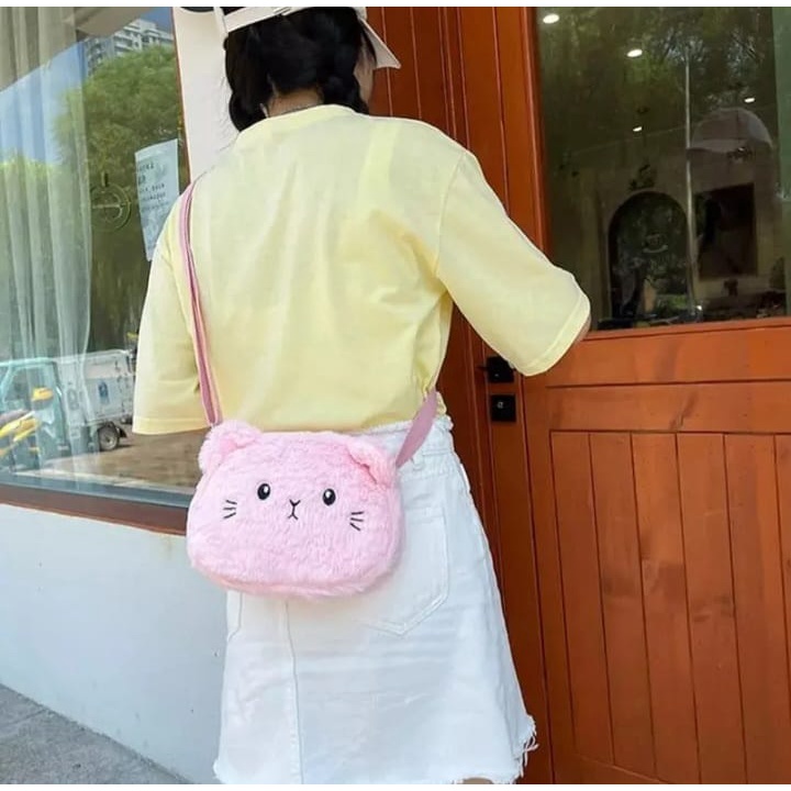 &quot;aurabagss&quot; - Tas Wanita Tas Selempang Remaja Wanita Model Kucing kelinci Tas Anak Perempuan Cat Rabbit Animal Cute Imut Lucu