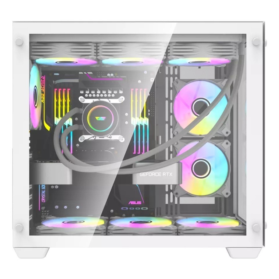 Casing Darkflash C285 ATX, mATX - White