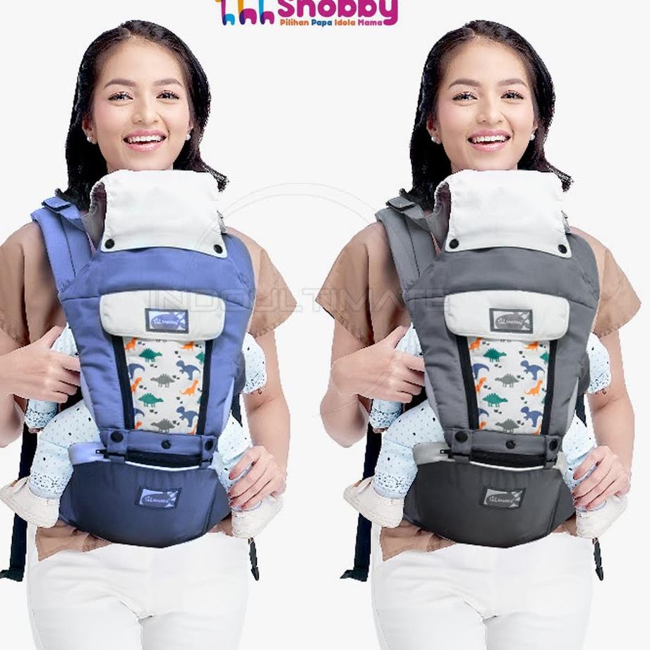 Big Promo 6in1 Posisi Hipseat Gendongan Duduk + Penutup Kepala SNOBBY BY-552 Gendongan Depan Gendong