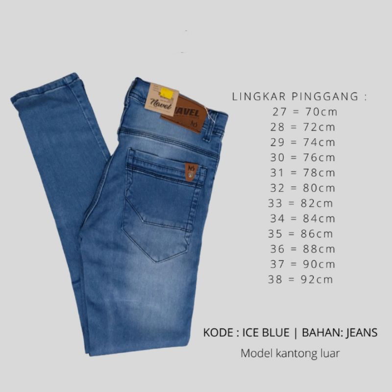 CELANA JEANS PANJANG PRIA PENSIL ORIGINAL BY NAVEL DENIM