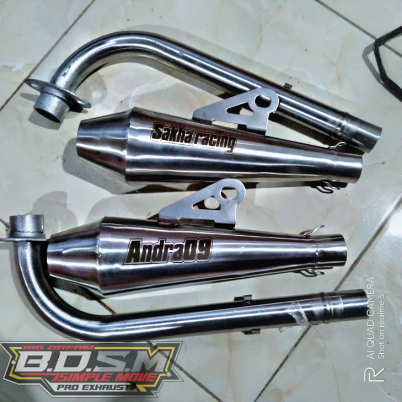 knalpot BMX CUB pnp motor supra vega jupiter Free Laser Nama gratis