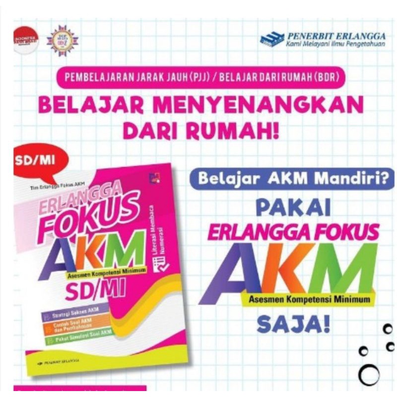 Buku Erlangga FOKUS AKM Asesmen Kompeten Minimum SD/MI Penerbit Erlangga - Tim Erlangga Fokus AKM