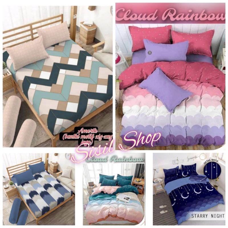 Sprei Motif Terbaru Set Bantal Guling Ukuran 180x200 dan 120x200