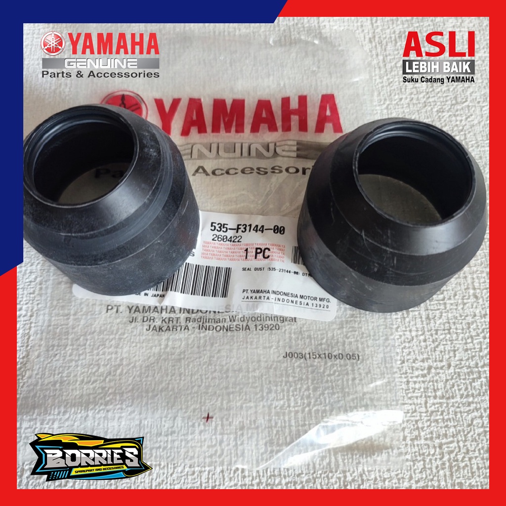 KARET SEAL DUST  SIL DEBU SHOCK DEPAN RXZ RZR RX KING 1983-2001 COBRA MASTER ASLI ORIGINAL YAMAHA