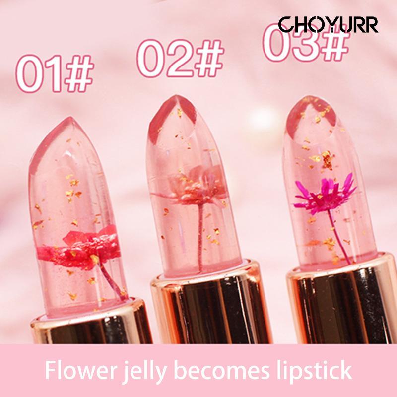 【COD】Lip Balm Bunga Glitter Transparan Lip Serum Moisturizing Liptint Pelembab Perubahan Warna Lipstick Korea Import-CH