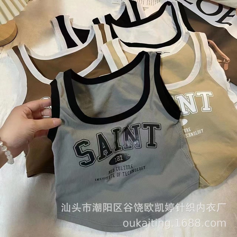 Tanktop korean wanita cup bra tank top import 100% bahan bagus dan elastis SAINT