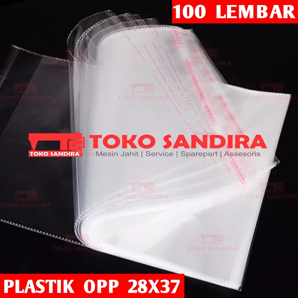 100 lembar plastik OPP 28X37/opp murah/plastik opp grosir/platik opp murah/plastik pakaian/plastik b