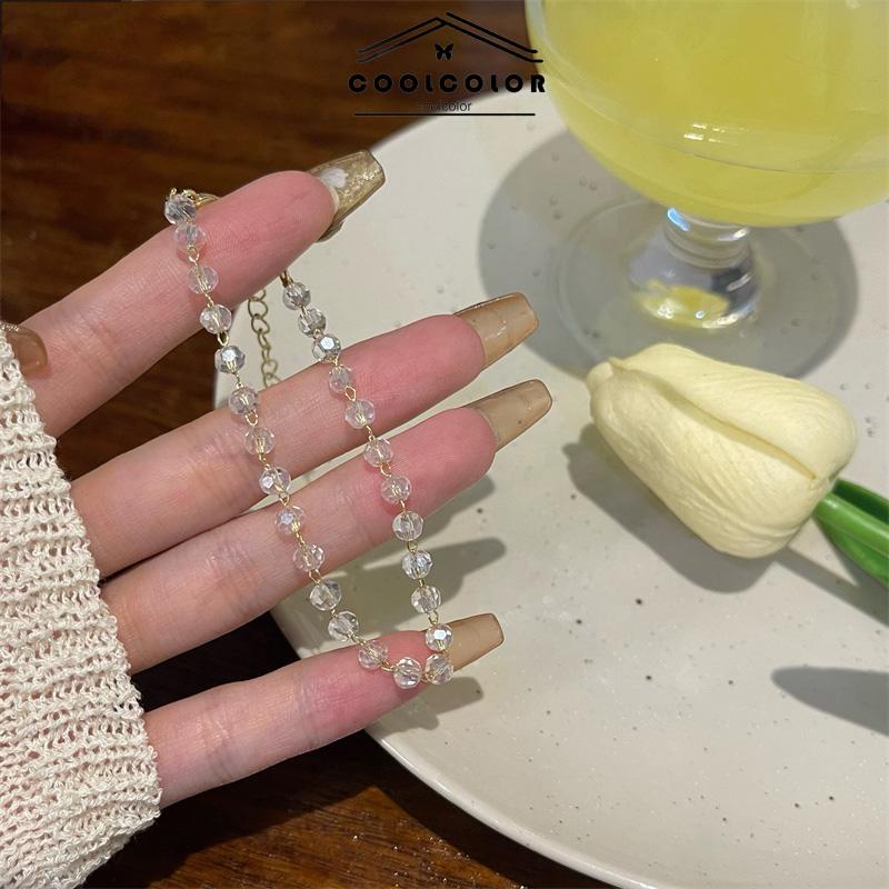 COD❤️Gelang Kristal Fashion Korea Sederhana Wanita Gadis Gelang Perhiasan Aksesoris- cl