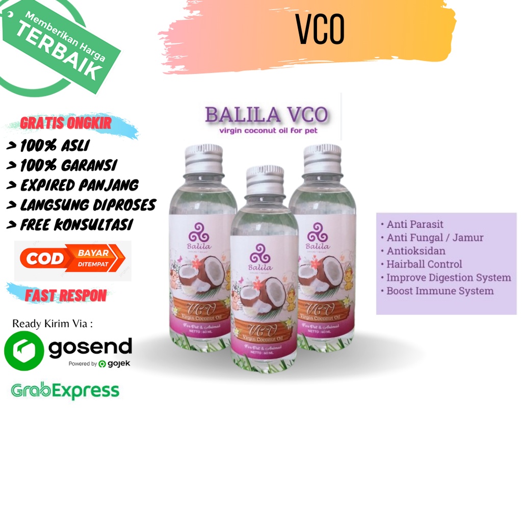 Obat Jamur Scabies Kucing Anjing Minyak VCO Minyak Murni Balila 30ml