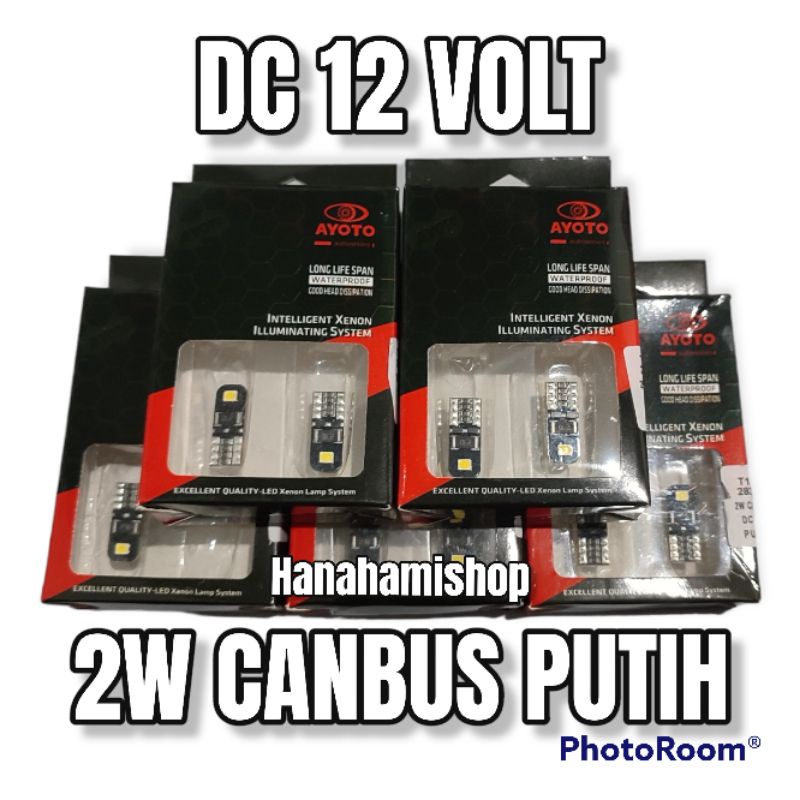 Ayoto Lampu Sen Sein Senja T10 CANBUS Isi 2 Pcs Arus DC