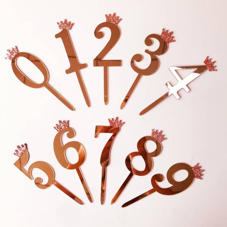 Cake Topper Angka Hiasan kue Ulang Tahun