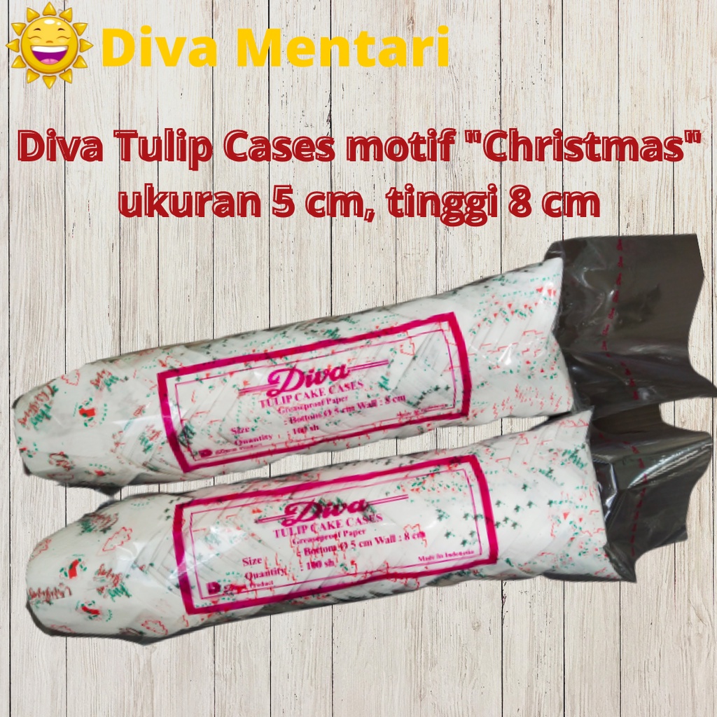 

DIVA TULIP CAKE CASES MOTIF CHRISTMAS / KERTAS KUE NATAL / MOTIF SPESIAL CHRISTMAS UK. 5 x 8 CM