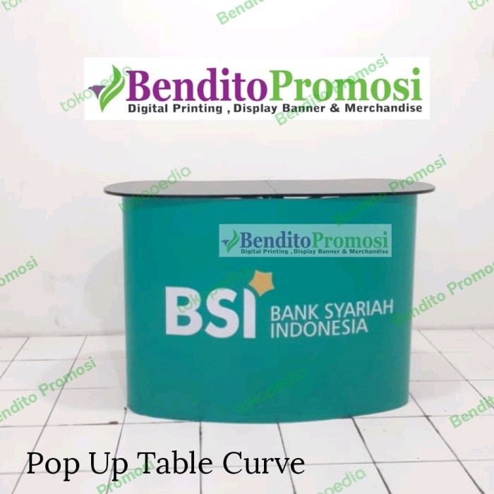 

MEJA PROMOSI + CETAK/PRINTING POP UP TABLE BOOTH PORTABLEEVENT DESK